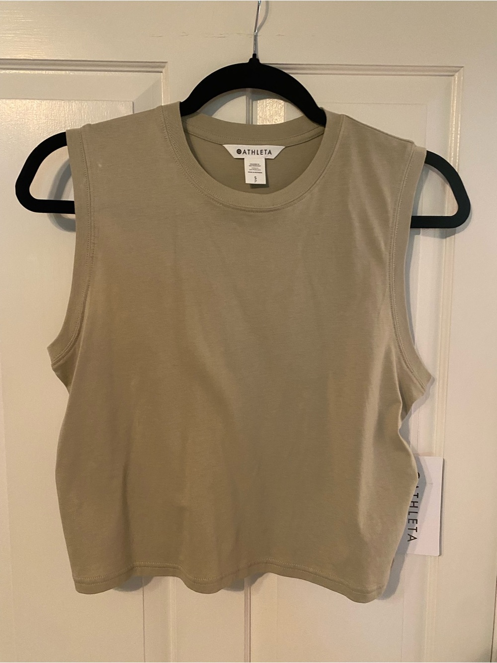 ATHLETA Women's Sleeveless Crop Tank Top - Beige